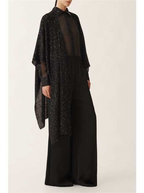 CAPE WITH MINI PAILLETTES FABIANA FILIPPI | SAD265A811825 NERO